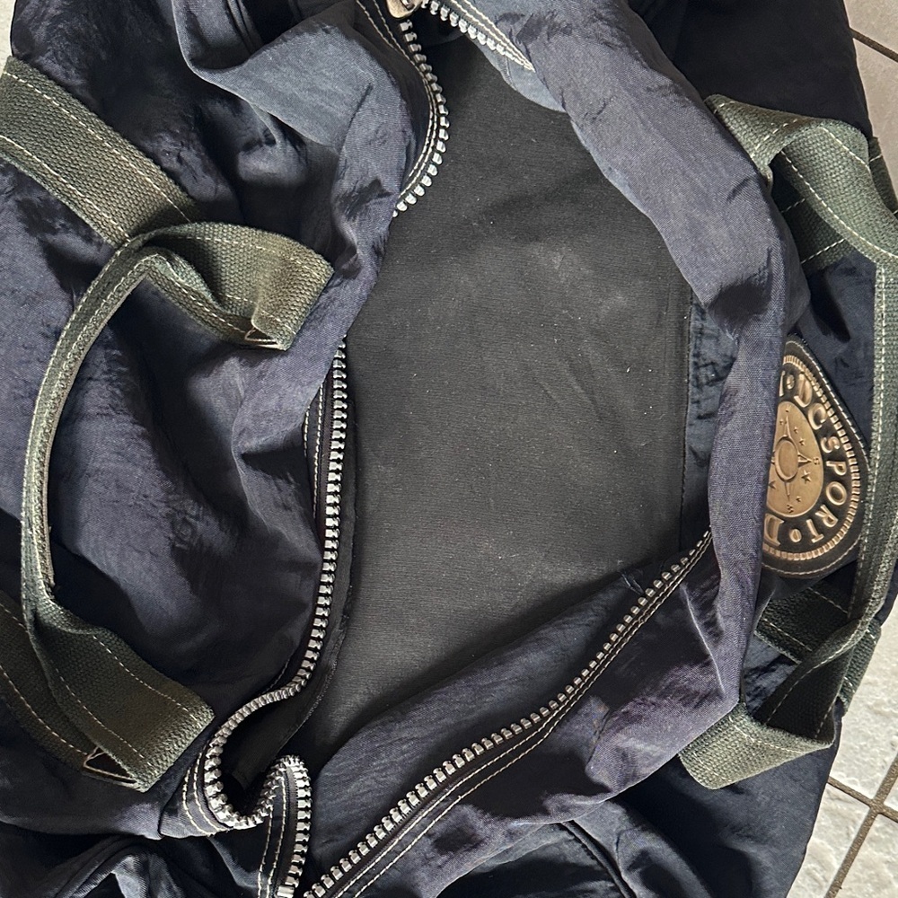 DC SPORT Minimalist Y2K Black and Taupe Sports Duffel Bag - Picture 10 of 10